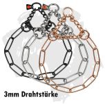 Sprenger-Kettenhalsband langgliedrig mit Zugkette 3mm