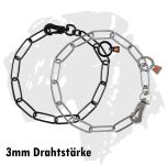 Sprenger Hundeketten Kettenhalsband langgliedrig mit Karabinerhaken Edelstahl 3mm