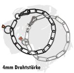 Sprenger Hundeketten Kettenhalsband langgliedrig mit Karabinerhaken Edelstahl 4mm