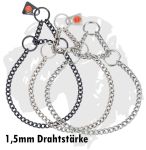 Sprenger Ketten Kettenhalsband rundgliedrig mit Zugkette 1.5mm